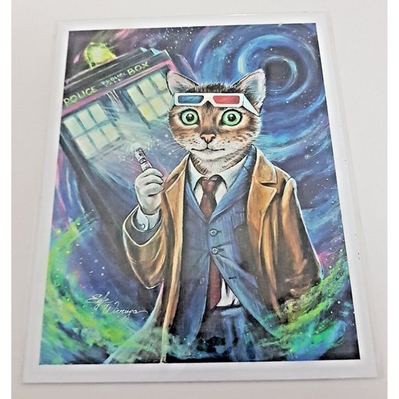 Angel Egle Weirenga Other - Angel Egle Weirenga Art Print Doctor Mew EwaCats Angel Vision Print Unframed